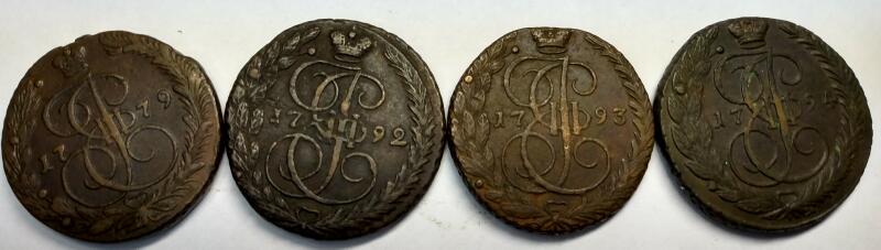 Russia-Iron-Kopeks-1700's